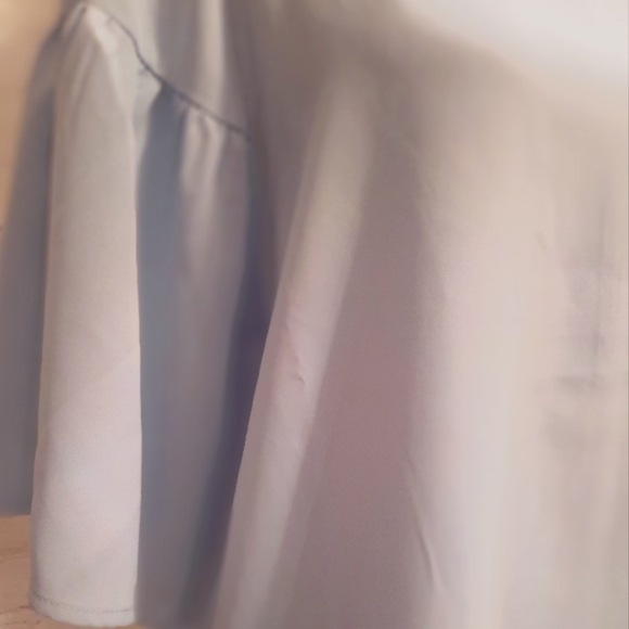 Arianna Raglan Ruffle Sleeve Blouse - Beautiful Powder Blue - Woman's Size Small - Picture 6 of 8